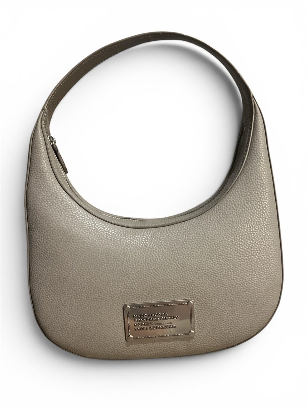 Marc Jacobs Pebbled Leather Shoulder Hobo in Taupe Gray